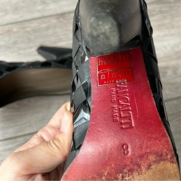 Fancaltti Handmade Weave Leather Full Leather Pumps - Picture 11 of 13